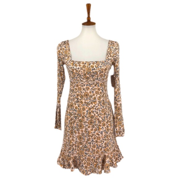 Free People Ivory Boheme Long Sleeve Mini Dress - Picture 2 of 10